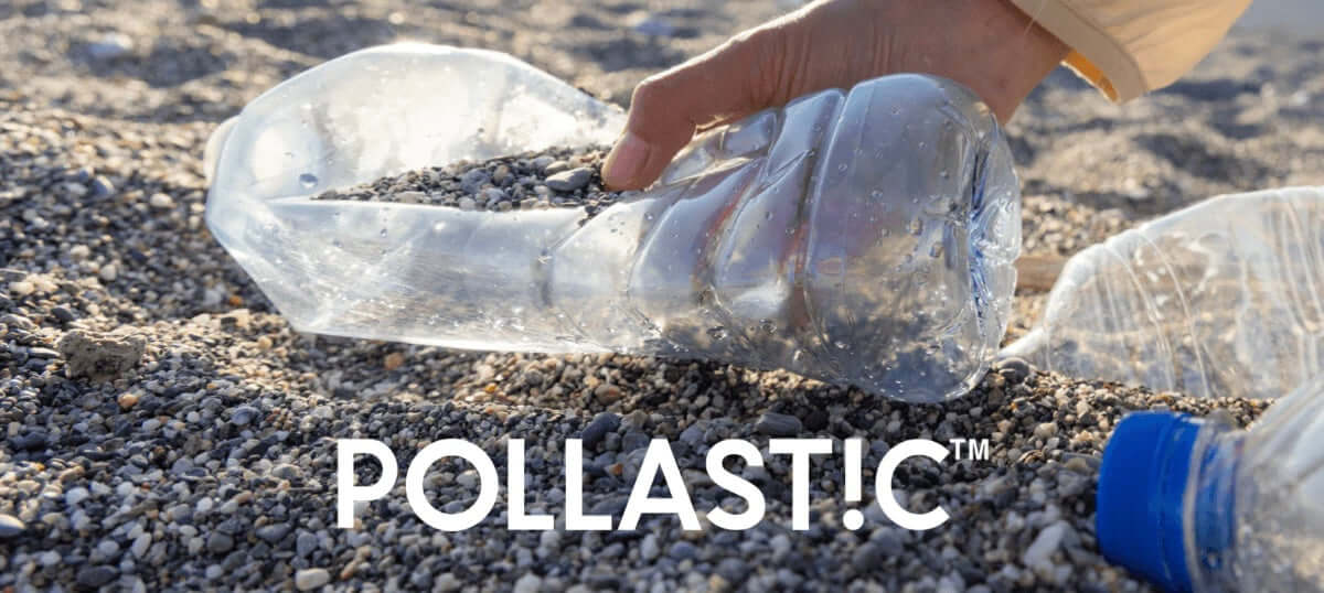 Person cleaning plastic off beach for recycling